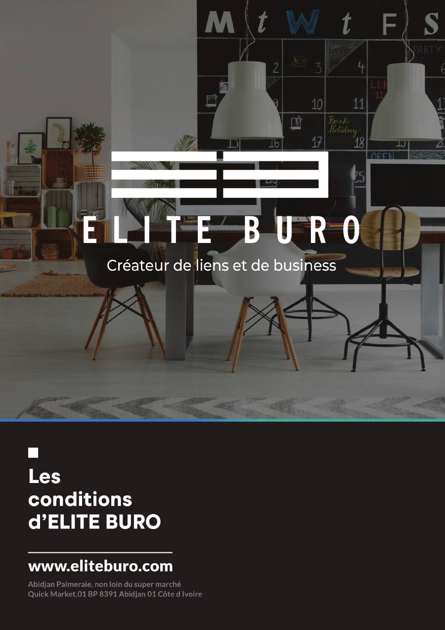 Couverture — Plaquette commerciale Elite Buro — Conditions & offres