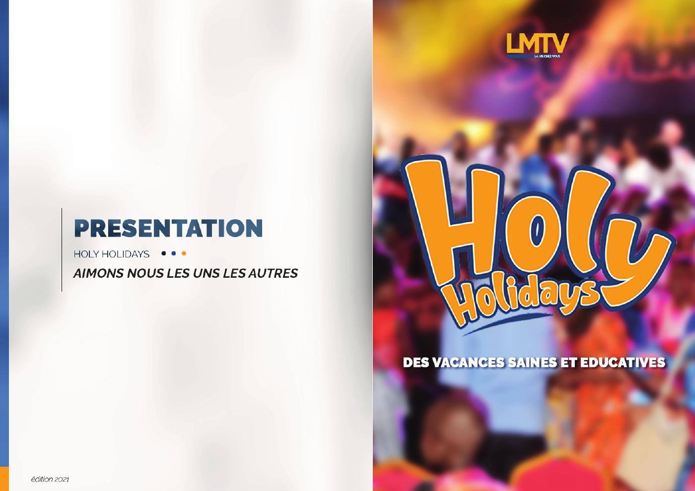 Couverture — Plaquette d'événement LMTV — Holy Holidays