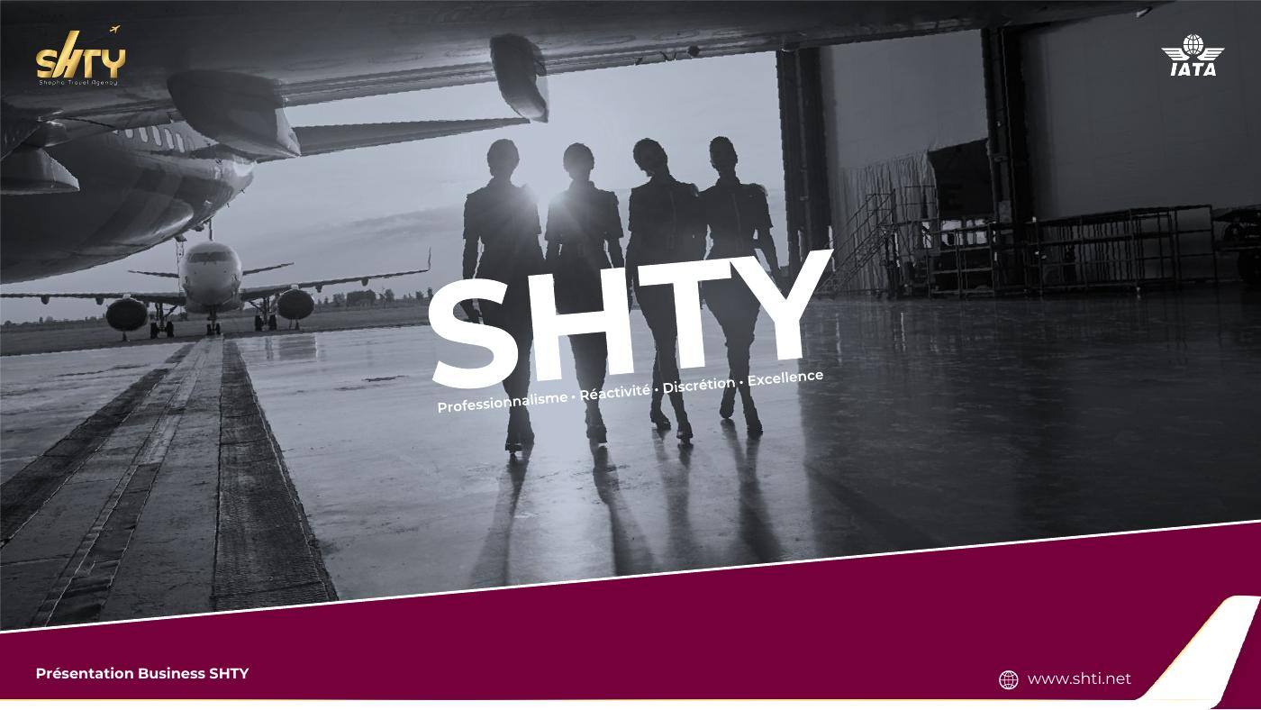 Couverture — Dossier de présentation de services SHTY — Présentation business